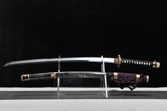 Chrysanthemum Torch Hamon Tachi Mountings T10 steel Katana | NIMOFAN - 570872405301568