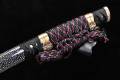 Chrysanthemum Torch Hamon Tachi Mountings T10 steel Katana | NIMOFAN - 570872405301568