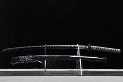 Sanskrit Script Blackened Finish 1060 carbon steel Katana | NIMOFAN - 810872405301570