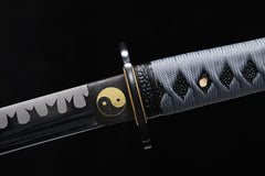 Sanskrit Script Blackened Finish 1060 carbon steel Katana | NIMOFAN - 810872405301570
