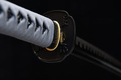Sanskrit Script Blackened Finish 1060 carbon steel Katana | NIMOFAN - 810872405301570