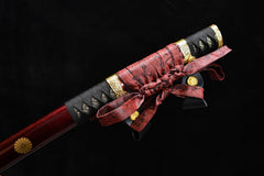 Chrysanthemum Kesho Tachi Mountings 1060 carbon steel Katana | NIMOFAN - 720872405311575