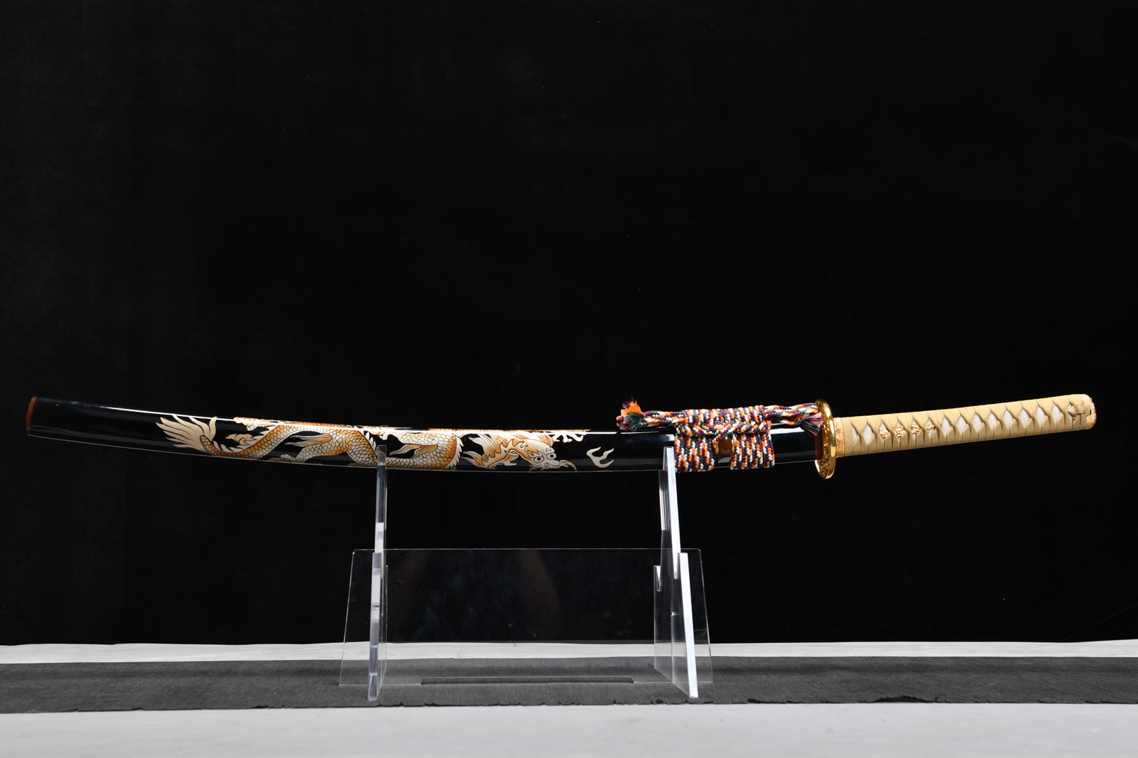 Yellow Dragon Maki-e Saya Steel Katana | NIMOFAN - 5310872405311576