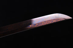 Oda Nobunaga Blue-Purple Finish folded steel Katana | NIMOFAN - 420872405311577