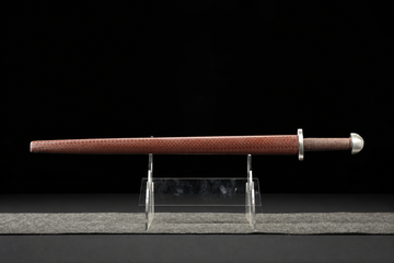 European Sword Leather-Wrapped Wood Scabbard