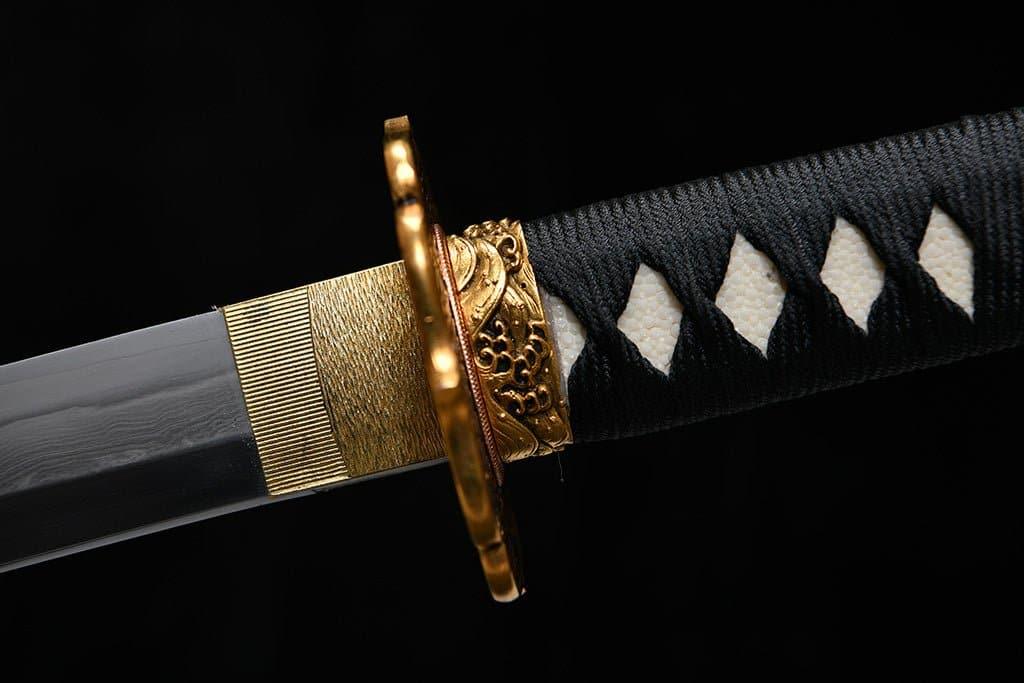 Katana - Gold Carved Sea Wave ( 金雕海浪 ) by NIMOFAN Katana丨True katana丨Katana for sale