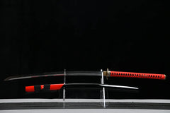 Chōtsuka – Long Handle T10 Blade 焔龍 - Katana blade and saya detail photo