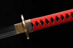 Chōtsuka – Long Handle T10 Blade 焔龍 - Katana blade and saya detail photo