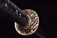 Katana – T10 Clay Tempered Blade with Digni Hamon & Tri-Polish |... display view product photo