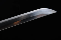 Guntō – Type 98 Late-War Officer Sword | T10 Straight Hamon - Katana handle, guard, and fittings detail photo