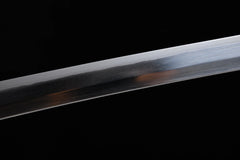 Guntō – Type 98 Late-War Officer Sword | T10 Straight Hamon - Katana blade and saya detail photo