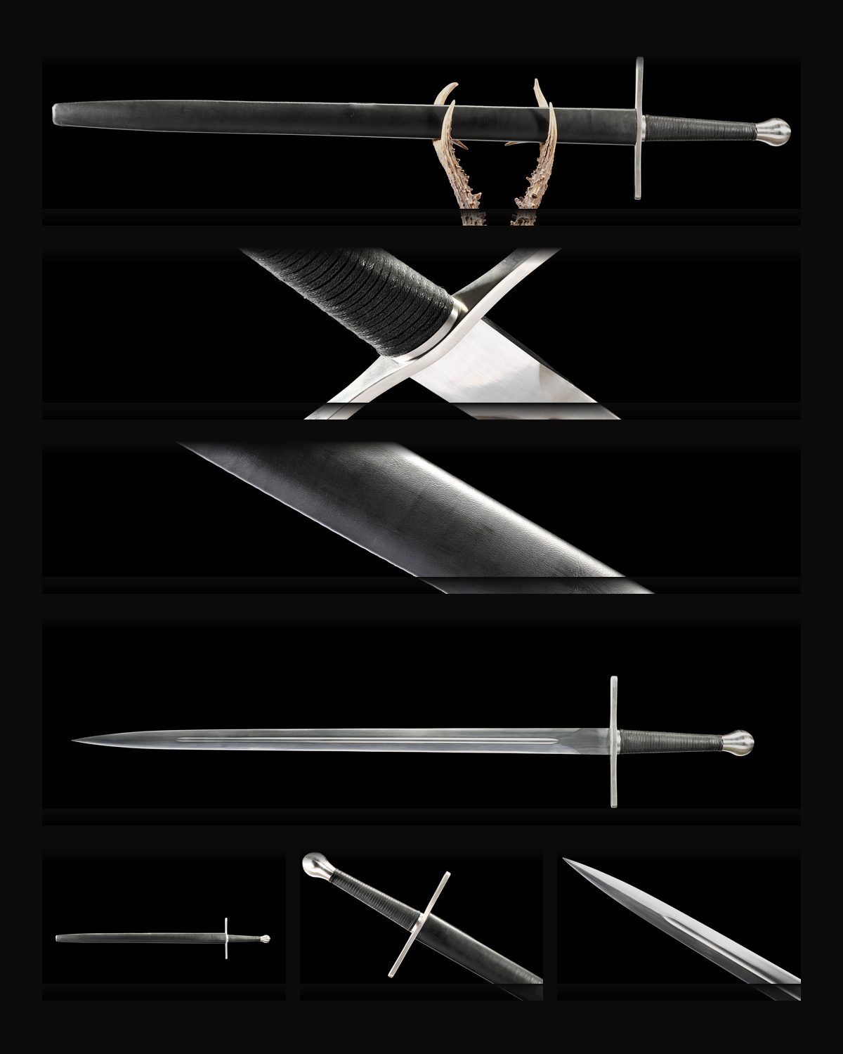 arming-sword-1060-fullered-black-scabbard-black-grip composite card