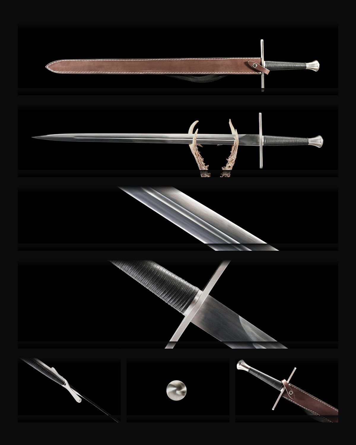 arming-sword-1060-fullered-brown-leather-scabbard-black-grip-curved-guard composite card