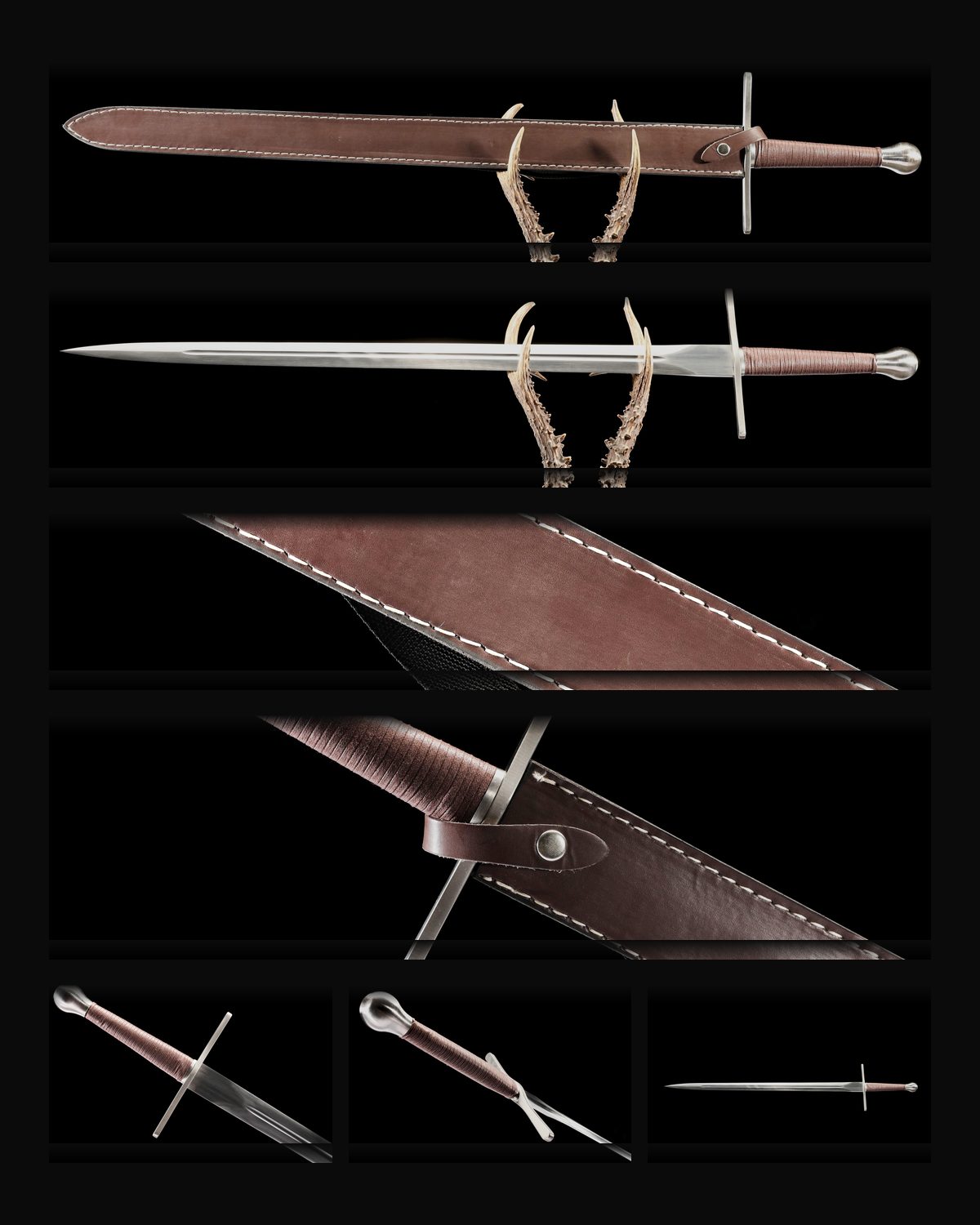 arming-sword-1060-fullered-brown-leather-scabbard-burgundy-grip-curved-guard composite card