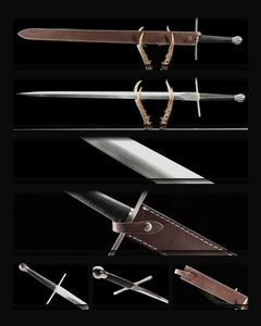 arming-sword-1060-plain-blade-brown-leather-scabbard-black-grip composite card