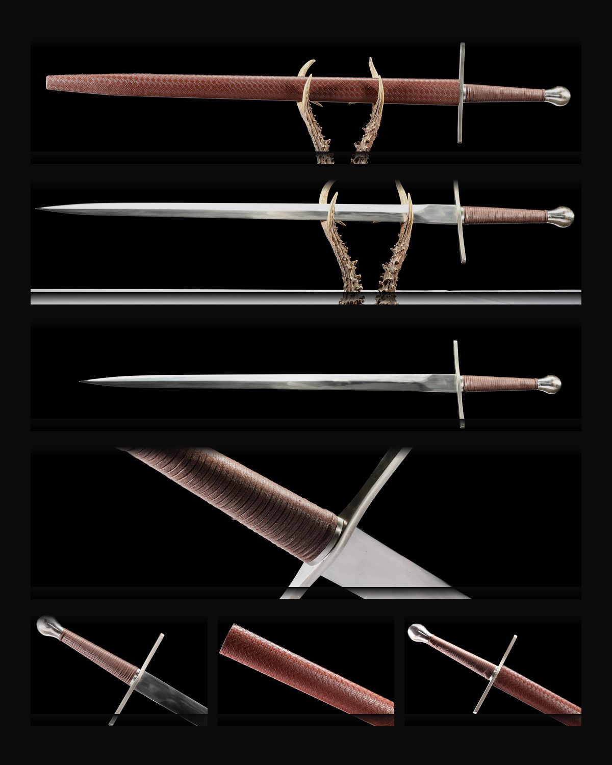 arming-sword-1060-plain-blade-burgundy-woven-scabbard composite card