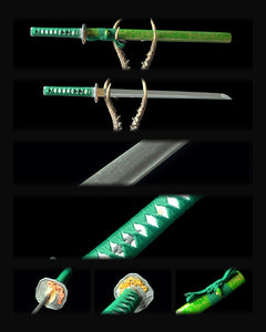chokuto-midori-koryu-folded-steel-straight-blade composite card