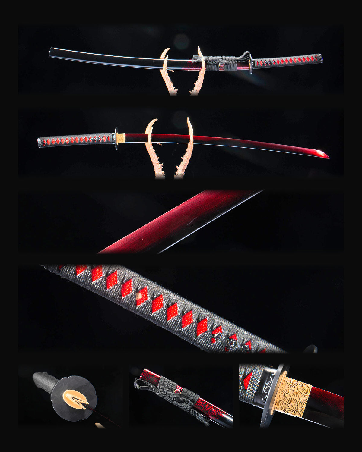 jue-ying-black-red-two-tone-1065-katana composite card