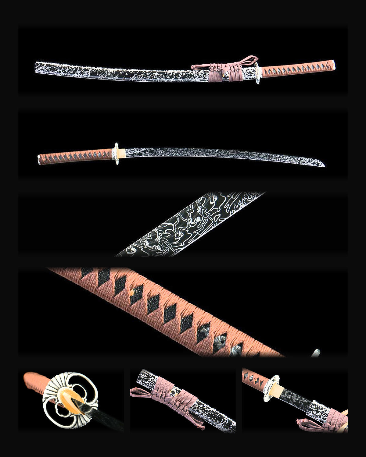 katana-black-silver-brushed-pattern-1045-steel composite card