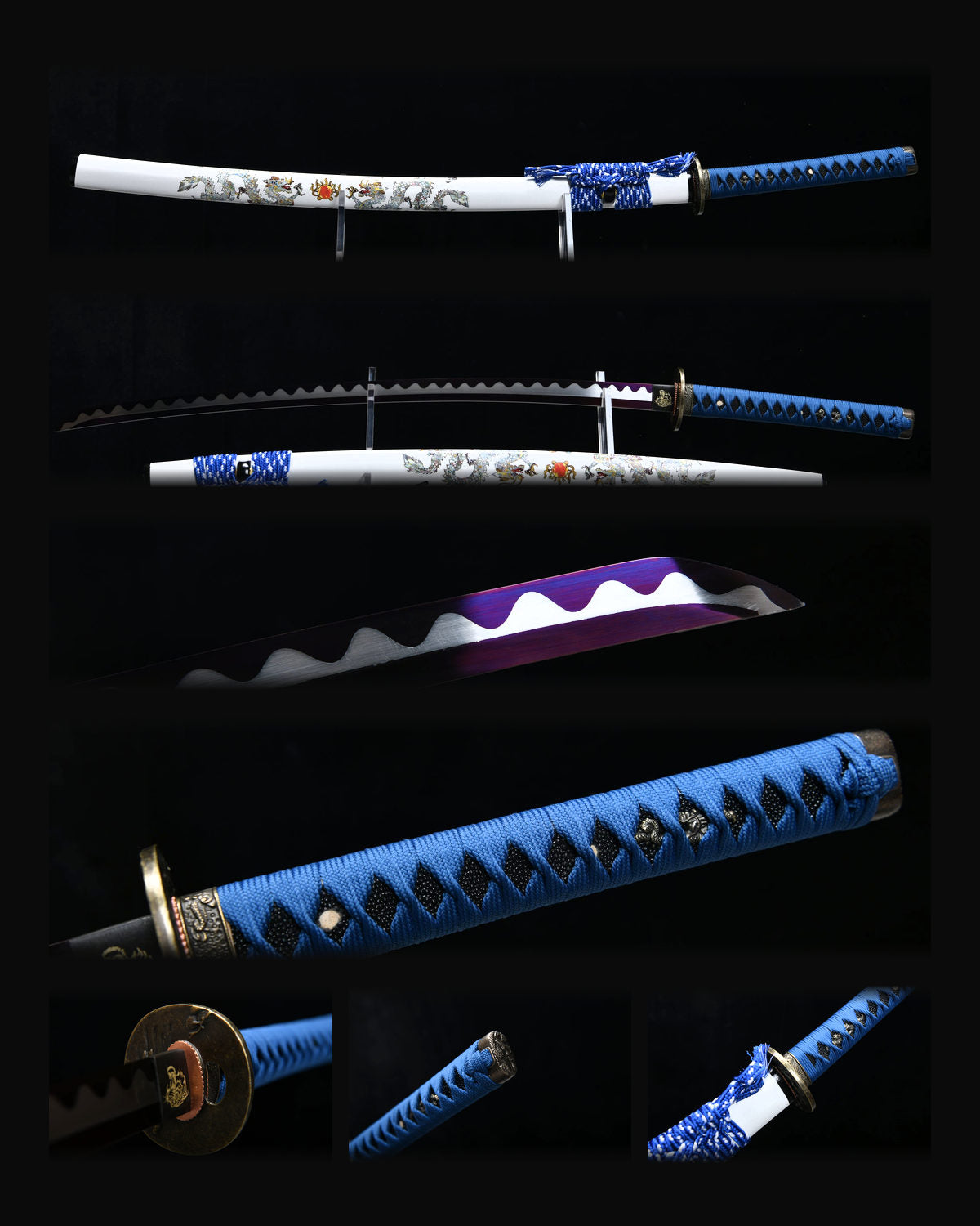 katana-dragon-and-tiger-purple-finish-steel composite card