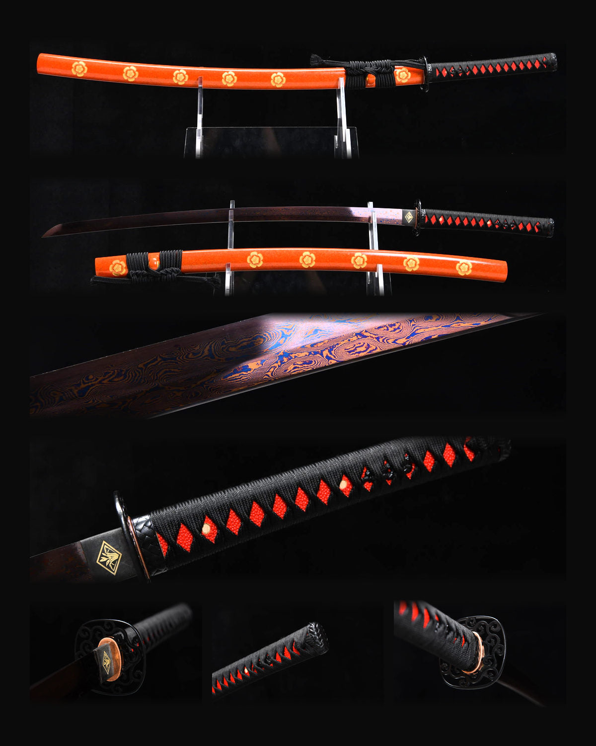 katana-oda-nobunaga-blue-purple-finish-steel composite card