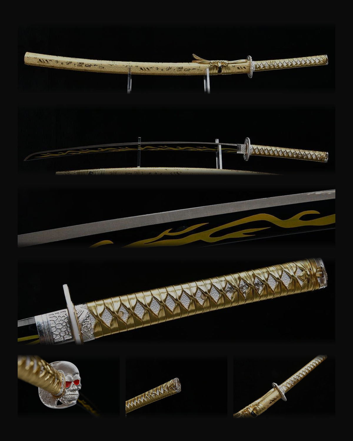katana-skull-flame composite card