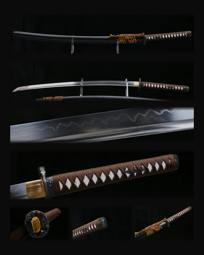 Katana - T10 Clay Tempered Steel Monkey-Themed Katana Saru Tōtō
