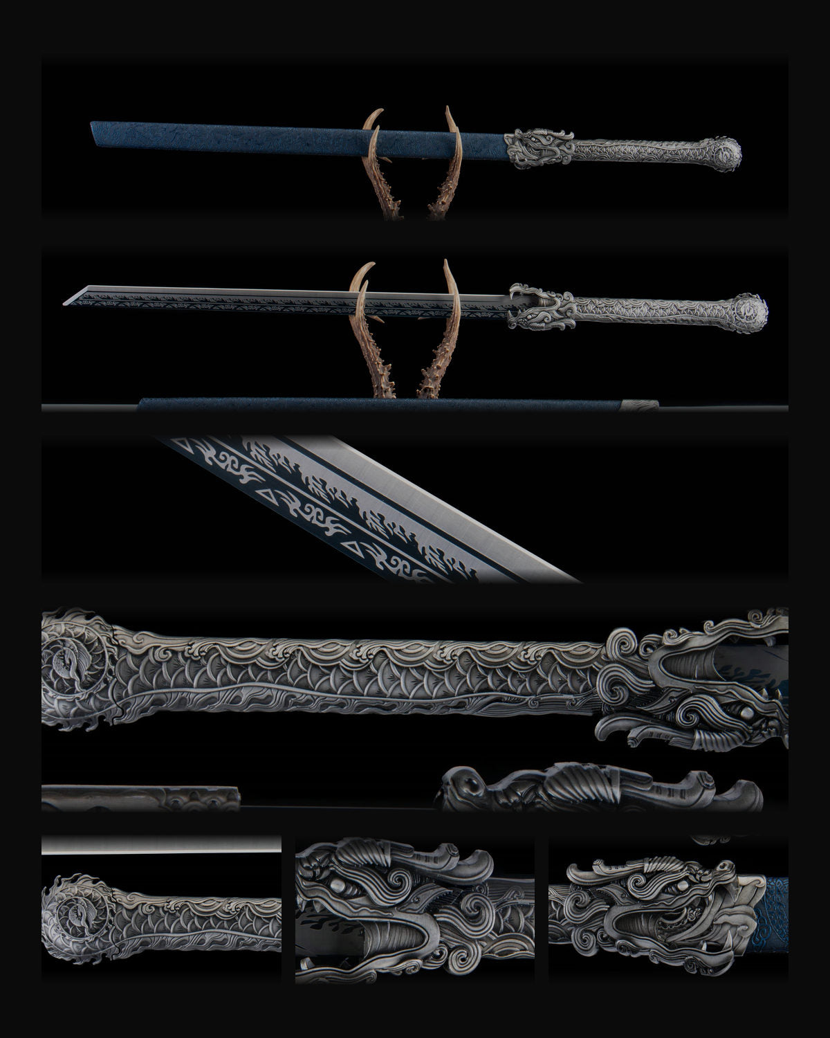 tang-dao-blue-storm-dragon-1065-carbon-steel composite card