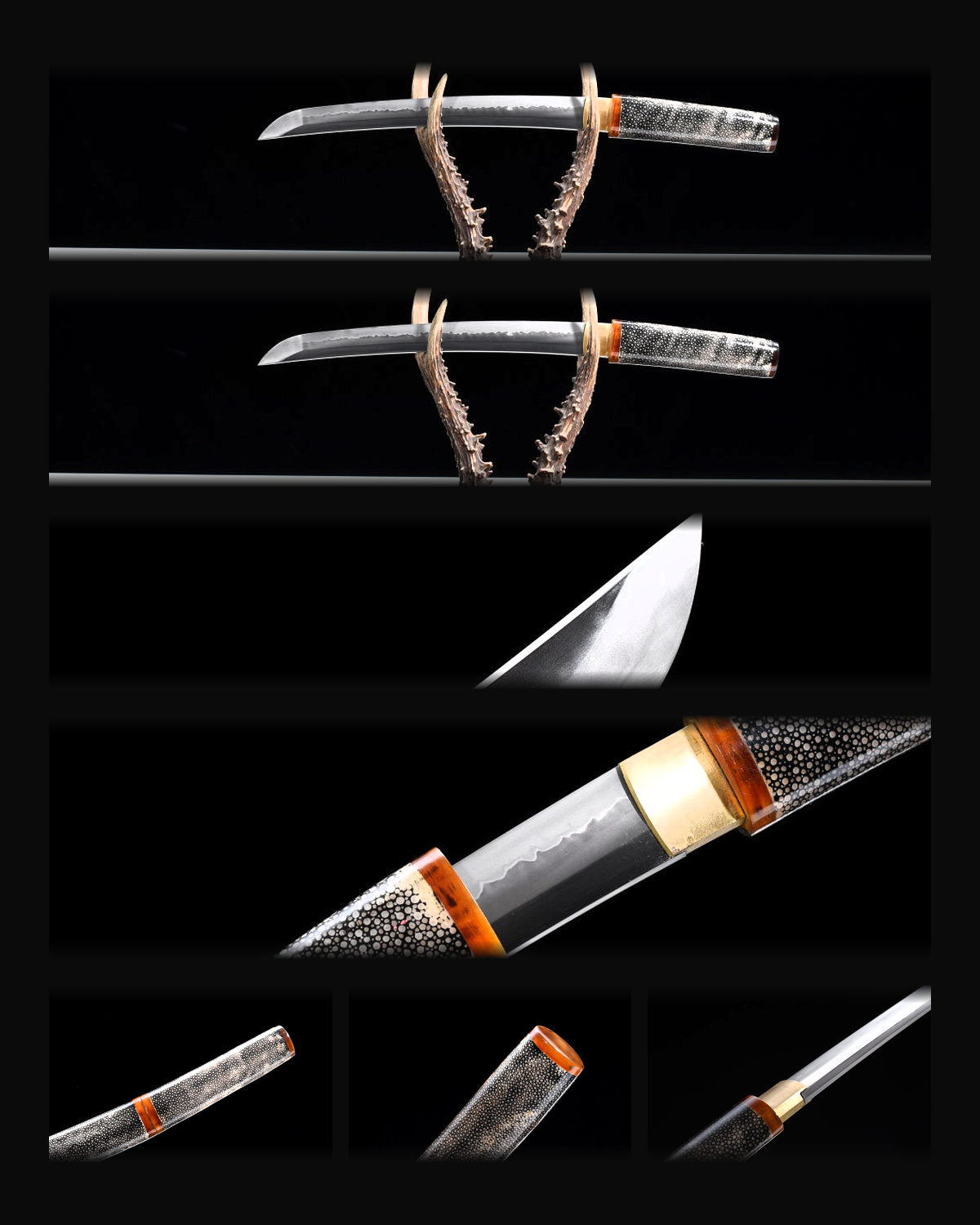 tanto-flame-polished-rayskin-shirasaya composite card