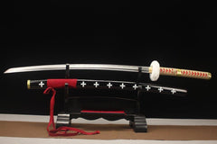 One Piece Katana - Trafalgar Law Sword 鬼哭 - 1060 steel 28 Inch Anime & Game Katana - 2