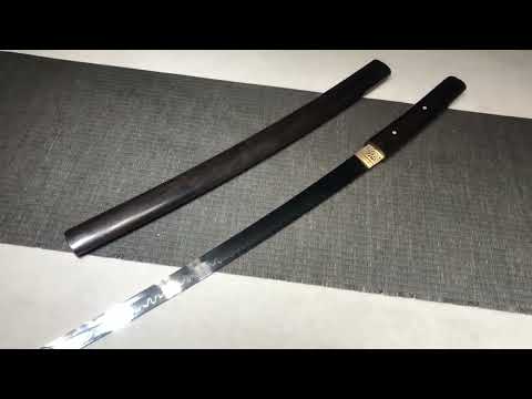 28 Inch Ebony Wood T10 Steel Shirasaya Katan - Shadow (くらかげ)