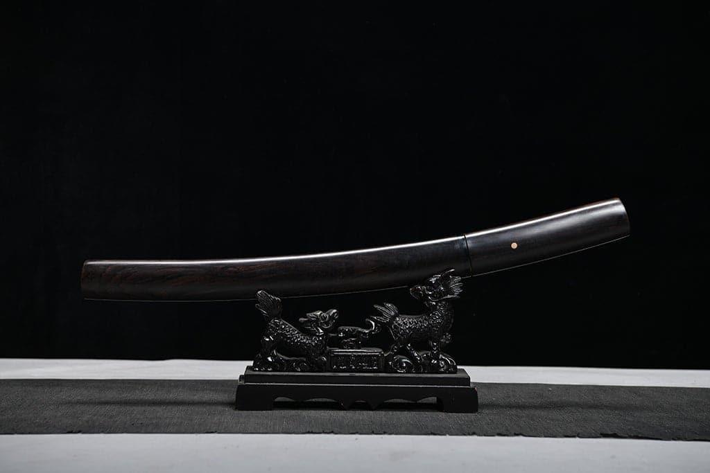 Shirasaya - Shadow T10 Steel 13" Blade Brazilian Ebony あんえい - Shirasaya - 28 Inch katana - 1