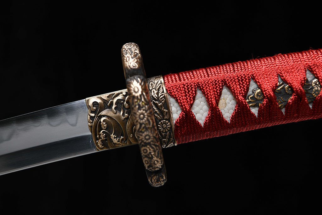 Tachi - Scarlet Samurai (緋色の侍） by NIMOFAN Katana丨Japanese sword, perfect for martial arts and collectors.