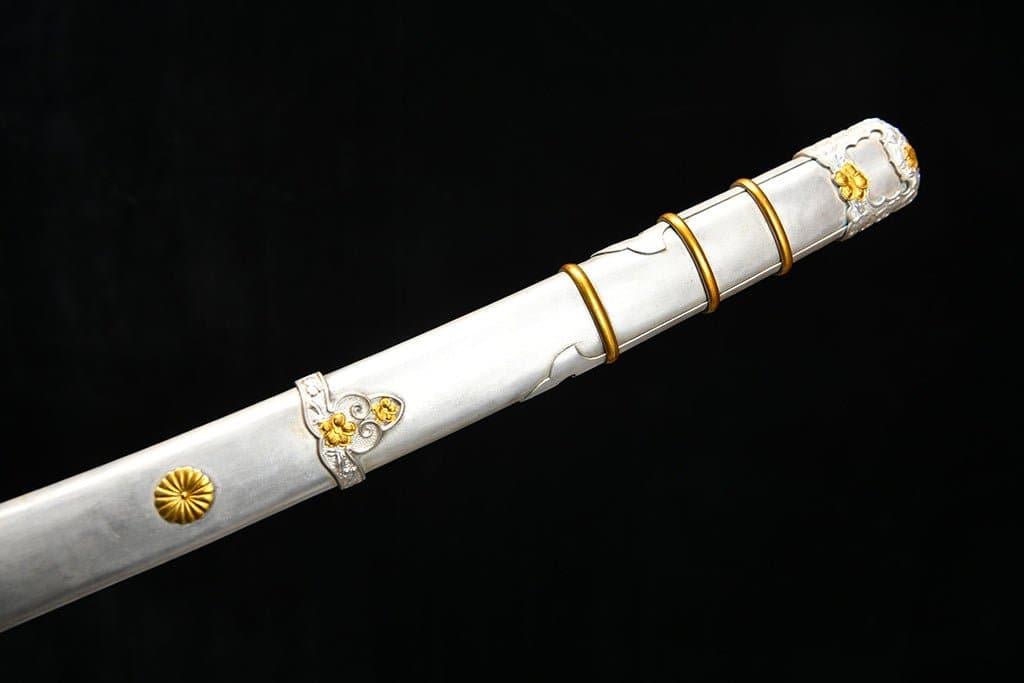 Tachi - White Gold Elegance (白金華) by NIMOFAN Katana丨True katana丨Katana for sale