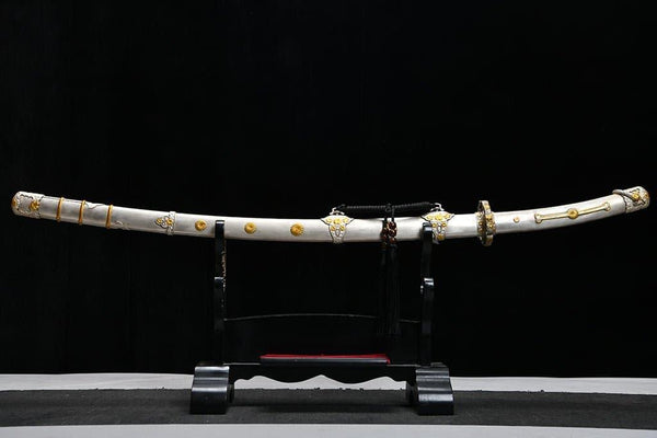 Tachi - White Gold Elegance (白金華) by NIMOFAN Katana丨True katana丨Katana for sale