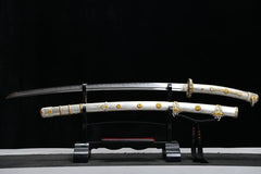Tachi - White Gold Elegance 白金華 - Tachi - 28 Inch katana - 2