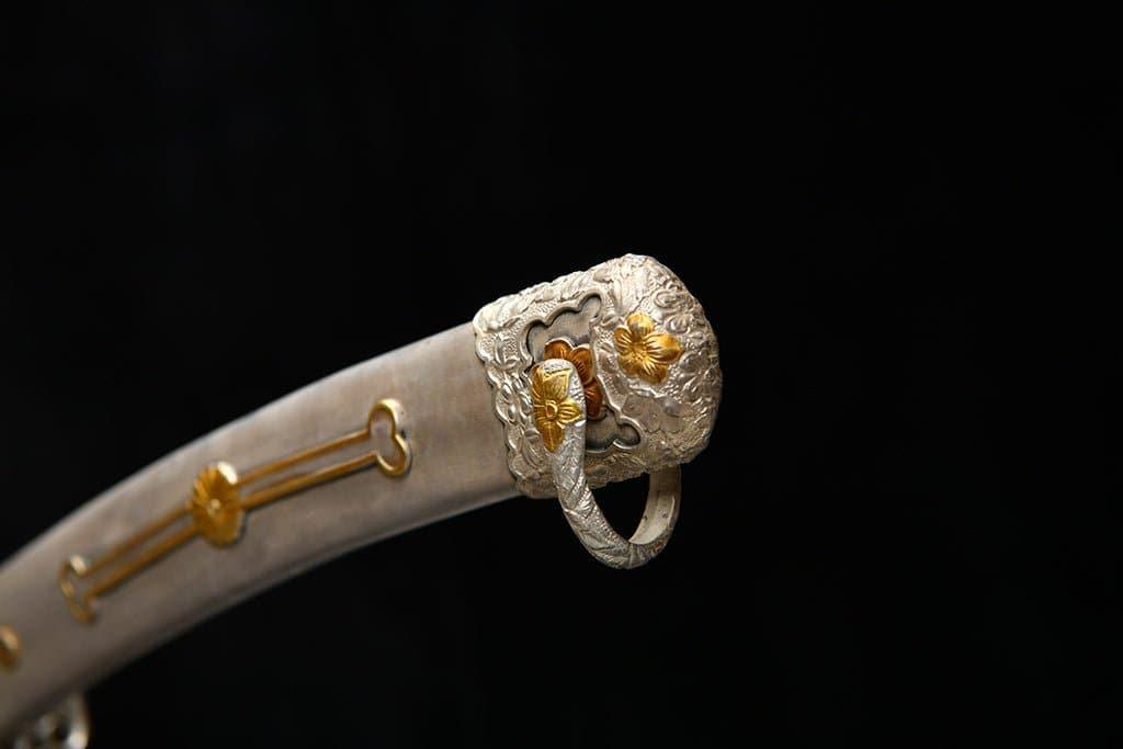 Tachi - White Gold Elegance (白金華) by NIMOFAN Katana丨True katana丨Katana for sale