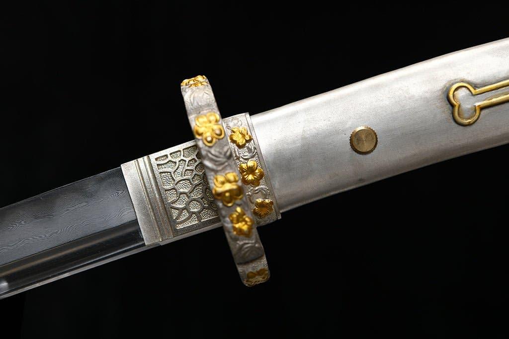 Tachi - White Gold Elegance (白金華) by NIMOFAN Katana丨True katana丨Katana for sale