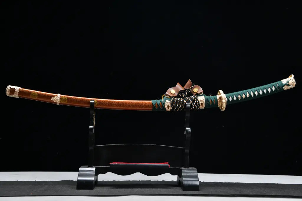 Tachi – Kinran no Hana 金蘭の華 - T10 clay tempered steel Tachi Sword full product photo