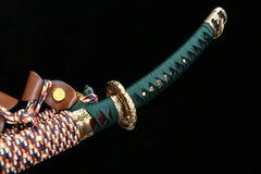 Tachi – Folded Steel Japanese Tachi Sword in Reverse Mount 花嵐 Hana... display view product photo