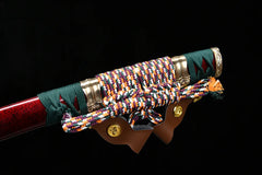 Tachi – Folded Steel Japanese Tachi Sword in Reverse Mount 花嵐 Hana... full product photo