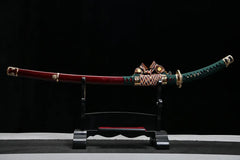 Tachi – Folded Steel Japanese Tachi Sword in Reverse Mount 花嵐 Hana... full product photo