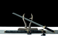 Tang Dao Meijian black scabbard - blade and saya