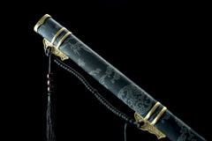 Tang Dao Meijian black scabbard - suspension fitting detail