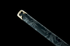 Tang Dao Meijian black scabbard - plum pattern detail