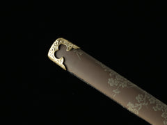 Tang Dao Meijian brown scabbard - pattern detail