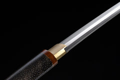 Tanto – Homurashimo 焔霜 - T10 clay tempered steel Tanto full product photo