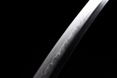 Tanto – Homurashimo 焔霜 - T10 clay tempered steel Tanto blade and saya detail photo