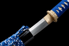 Tanto – Ryūseijin 流星の刃 - T10 clay tempered steel Tanto blade and saya detail photo