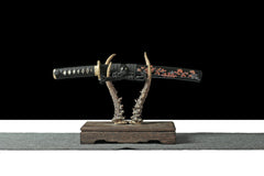 Tanto - T10 Clay Tempered Blade 紅葉の風 full product photo